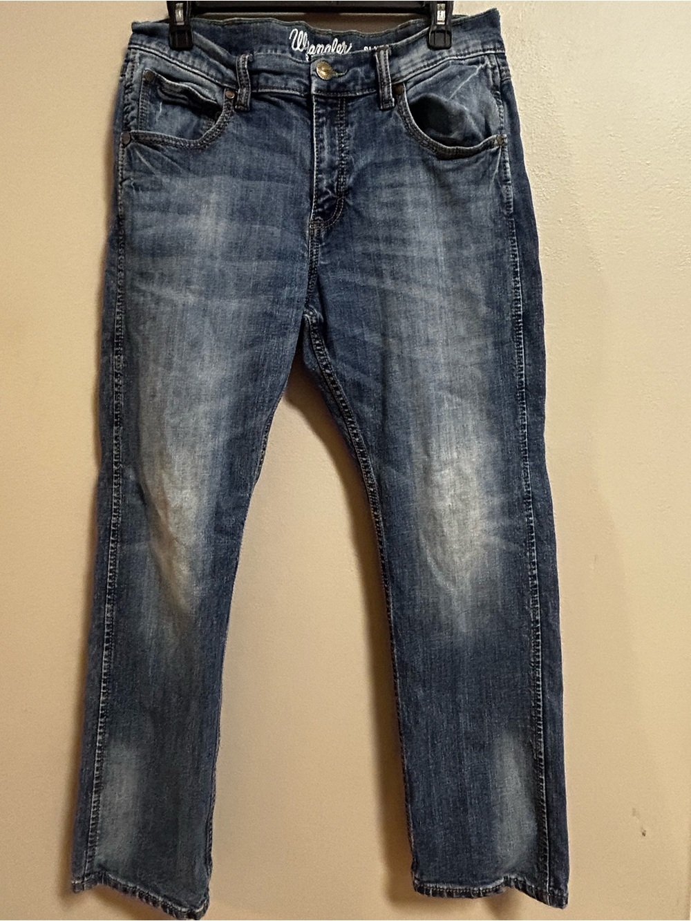 Wrangler Retro Slim Straight Jeans Women’s 32 Western Cowgirl Medium Wash